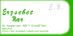 erzsebet mar business card